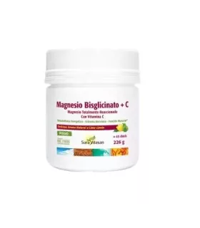 Suplemento de Bisglicinato de magnesio con vitamina C y sabor a lima-limón.