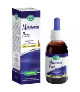 Suplemento de melatonina y hierbas relajantes con sabor a naranja.
