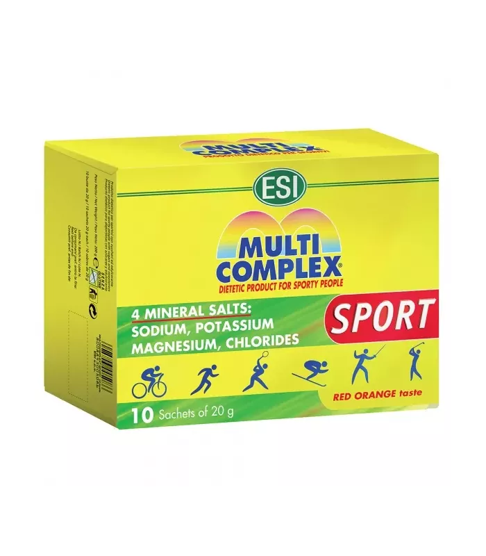 Complemento dietético hidrosalino para deportistas con electrolitos y vitaminas.