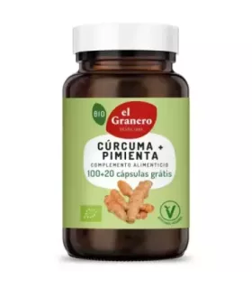Imagen del complemento alimenticio Cúrcuma + Pimienta BIO de El Granero Integral
