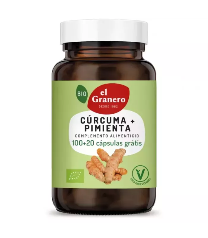 Imagen del complemento alimenticio Cúrcuma + Pimienta BIO de El Granero Integral