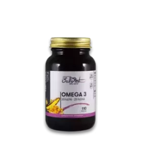 Imagen de un suplemento de Omega 3 que ayuda a reducir colesterol y triglicéridos.