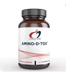 Cápsulas de complemento alimenticio para desintoxicación hepática con aminoácidos y glutatión.