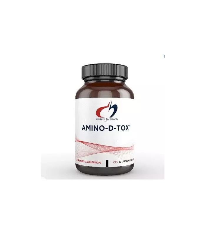 Cápsulas de complemento alimenticio para desintoxicación hepática con aminoácidos y glutatión.