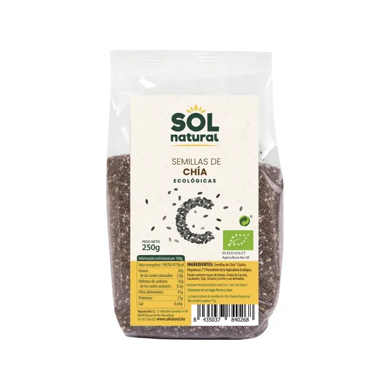 SEMILLAS DE CHÍA BIO 250 G  OFERTA LOTE CADUCIDAD 28/09/26