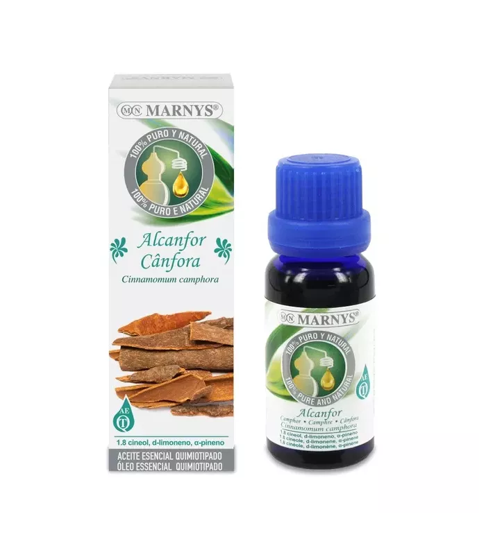 Aceite Esencial Quimiotipado de Alcanfor MARNYS® en botella.