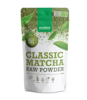 Polvo de té verde matcha orgánico de Purasana