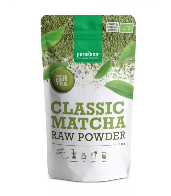 Polvo de té verde matcha orgánico de Purasana