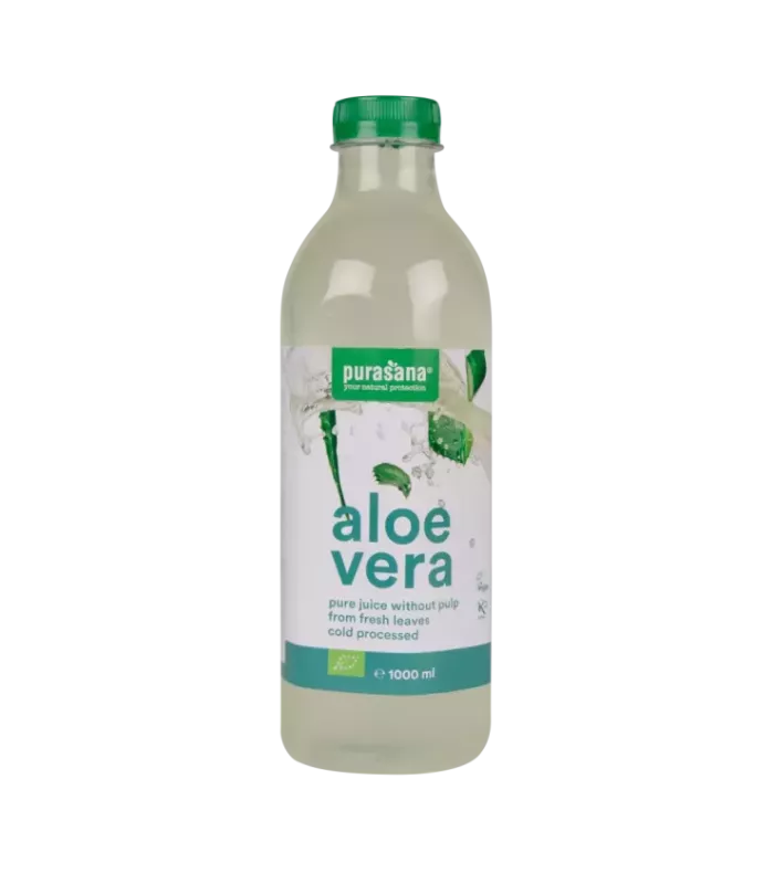 Zumo de aloe vera 100% natural de agricultura ecológica certificada.