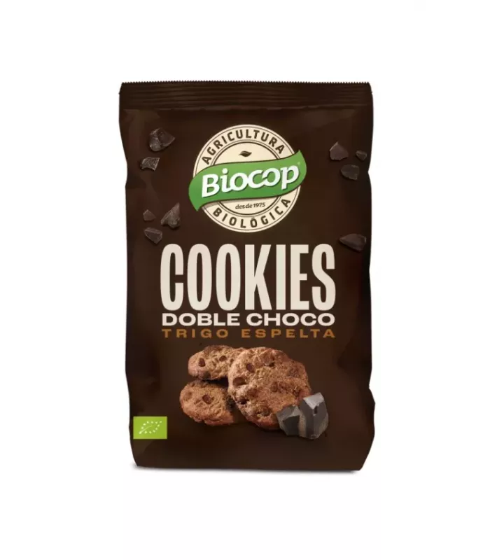 Imagen de las nuevas COOKIES DOBLE CHOCO de Trigo Espelta