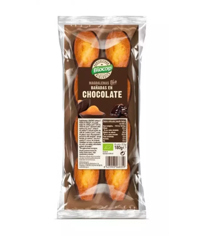 Galletas ecológicas con chocolate de comercio justo y azúcar de caña.