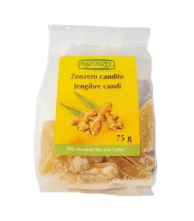 Barritas de jengibre confitado con azúcar de caña