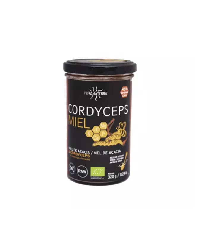 Miel de acacia cruda con polvo de Cordyceps sinensis