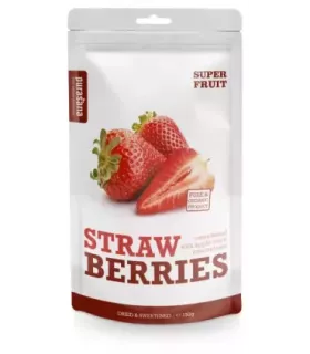 Fresas secas crujientes y dulces