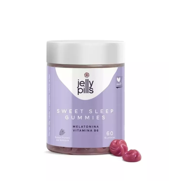 Gummies Sweet Sleep de melatonina y vitamina B6 para un sueño reparador y sin interrupciones.