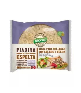 Piadina integral de espelta con semillas de lino y amapola