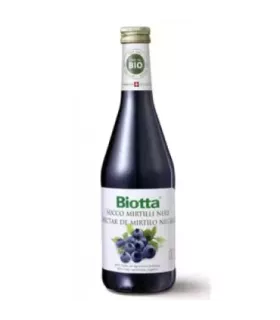 Imagen de jugo puro de mirtilo negro 100% biológico y natural