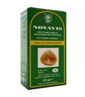 Imagen del tinte vegetal Novavis 8D Rubio Dorado Claro