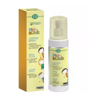 Loción en spray antipediculosis que protege el cabello y ayuda a eliminar liendres.