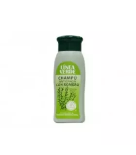 Champú antigrasa Línea Verde con extractos orgánicos de plantas para tratar el cabello graso.