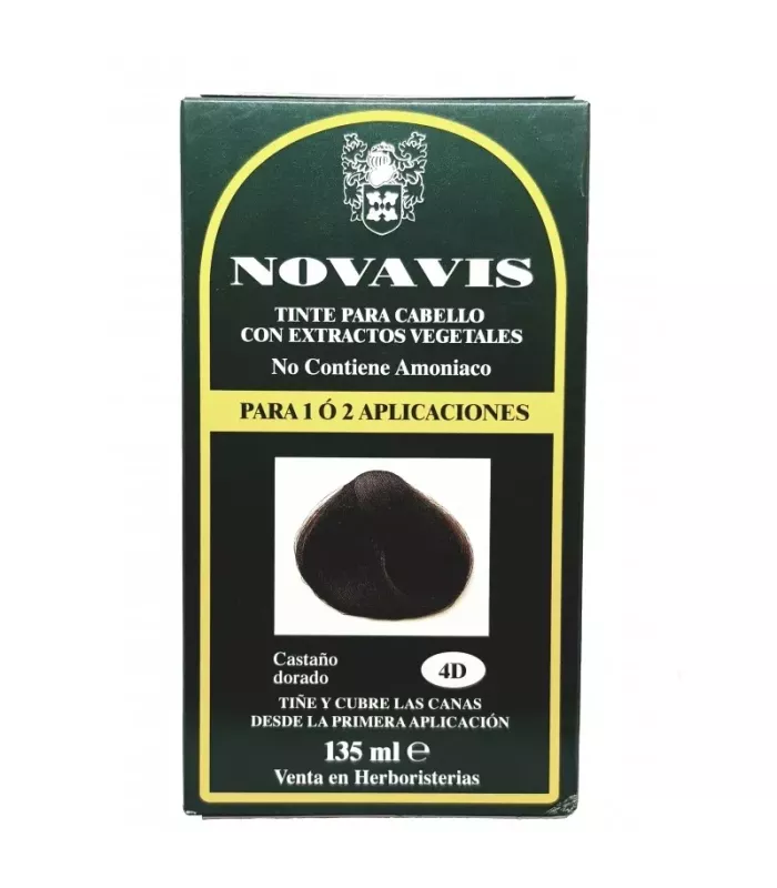 Imagen del tinte vegetal Novavis 4D Castaño Dorado