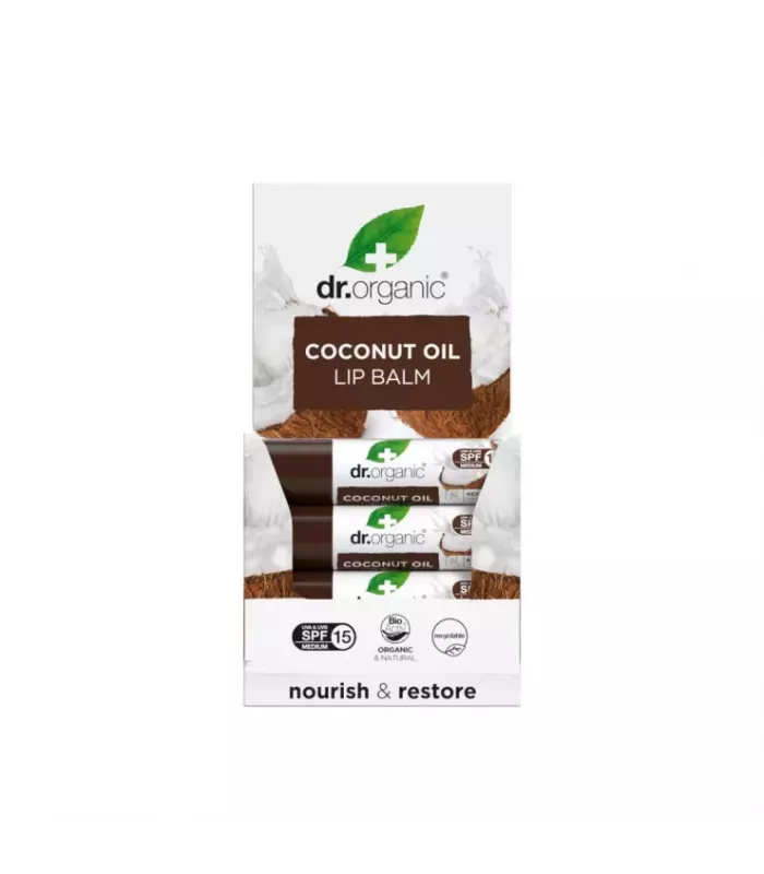 Bálsamo labial nutritivo e hidratante con aceite de coco