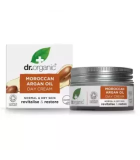 Crema nutritiva diaria para piel normal a seca con aceite de argán y extractos orgánicos africanos.