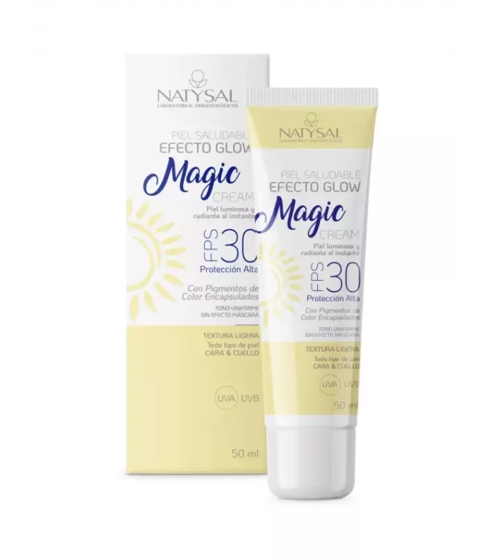 Imagen de producto con protección alta que proporciona un glow saludable y duradero