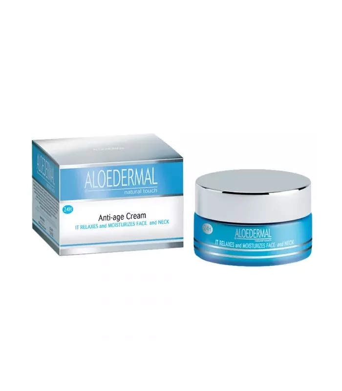 Crema facial anti-edad con aloe vera