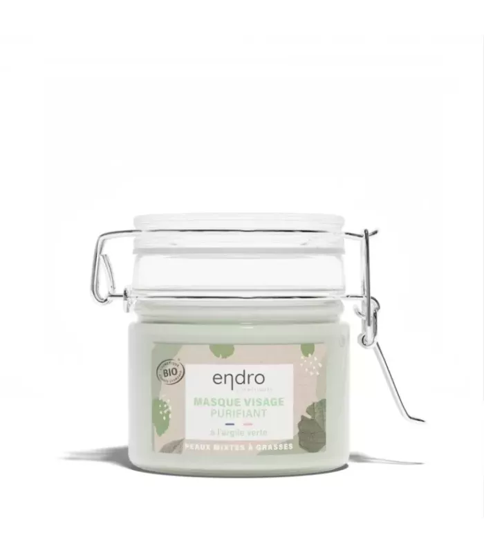 Mascarilla facial de arcilla verde orgánica