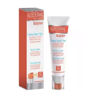 Crema solar facial con Aloe Vera y SPF 20