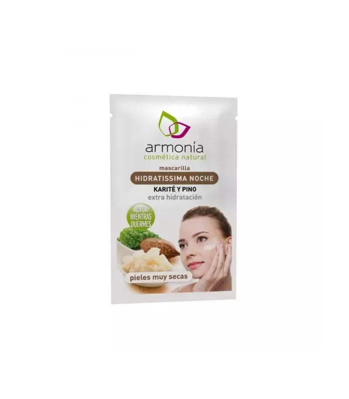 Mascarilla hidratante nocturna de 10ml con aceite de Argán y manteca de Karité