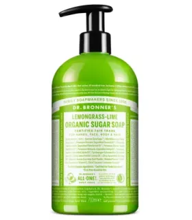 Jabón de azúcar de lima-lemongrass Dr. Bronner's