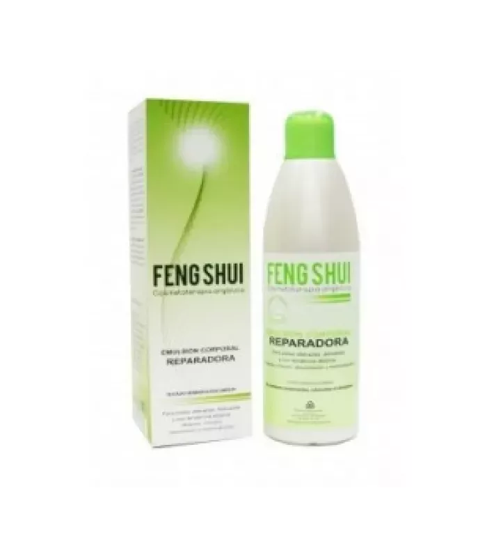 Emulsión corporal reparadora Feng Shui para pieles sensibles y atópicas.