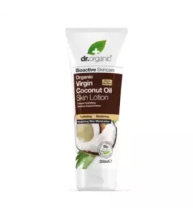 Loción nutritiva de aceite de coco virgen orgánico para pieles secas
