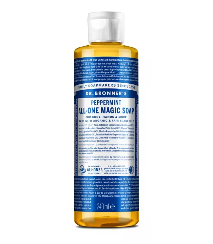 Jabón líquido de menta Bio 240 ml de Dr. Bronner's