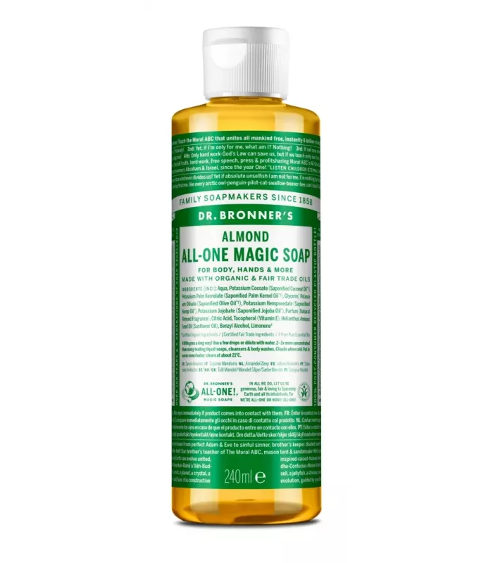 Jabón líquido bio de almendras Dr. Bronner