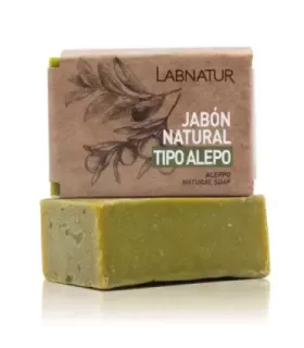 Jabón Natural Tipo Alepo con propiedades desinfectantes y antioxidantes.
