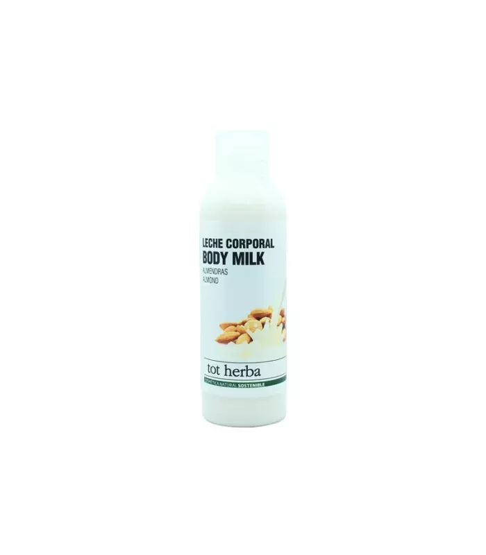 Leche corporal de almendras que hidrata y suaviza la piel