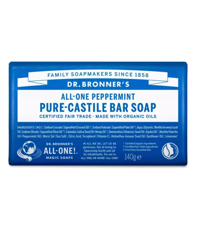 Imagen de la fragancia de menta del Jabón Líquido de Castilla de Dr. Bronner's