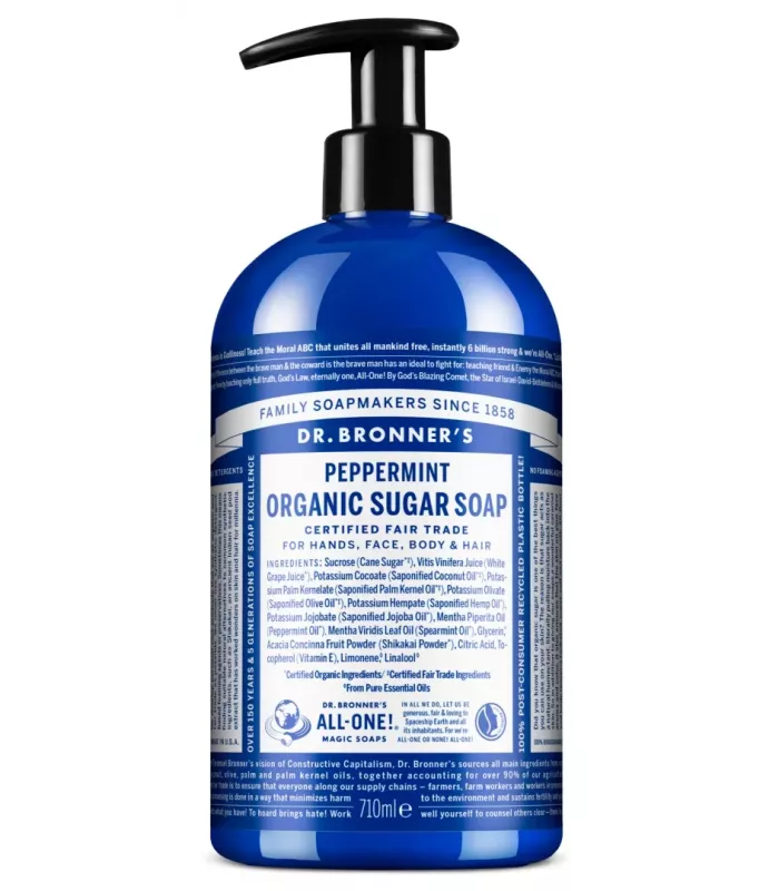 Jabón de azúcar de menta Dr. Bronner's