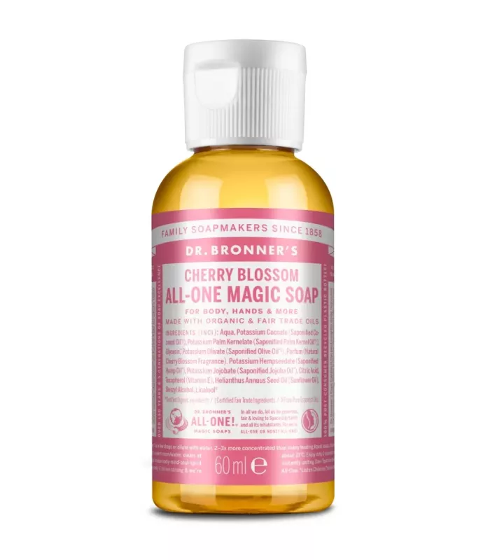 Jabón líquido bio de 60 ml con aroma a flor de cerezo