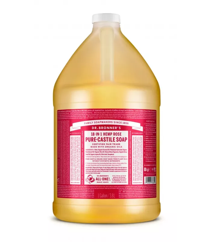 Jabón líquido de rosas Dr. Bronner's