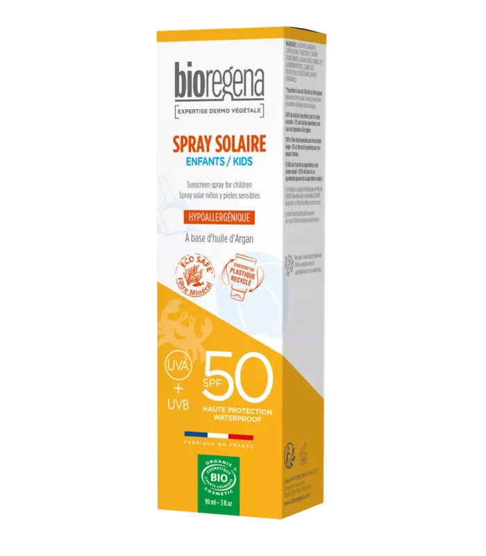 Spray solar SPF 50 bio para niños