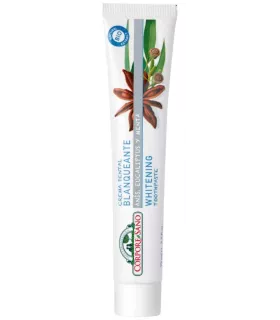 Imagen de un producto dental con extractos naturales que blanquea y protege los dientes
