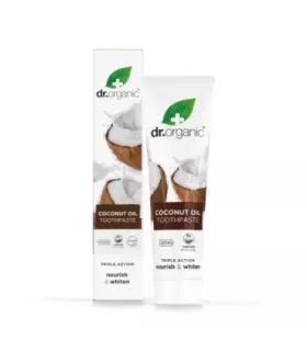 Dentífrico blanqueador triple acción con aceite de coco