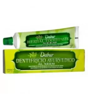Imagen de pasta dental con extracto de Neem y hierbas ayurvédicas