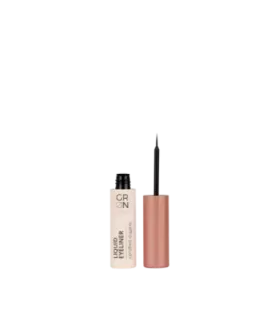 Delineador líquido vegano negro con aloe vera y extracto de magnolia.
