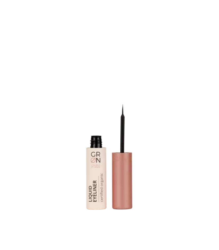 Delineador líquido vegano negro con aloe vera y extracto de magnolia.