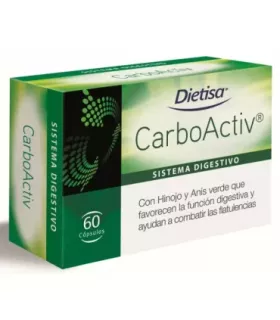 Imagen del complemento alimenticio de Carbón Vegetal activado con Hinojo y Anís verde